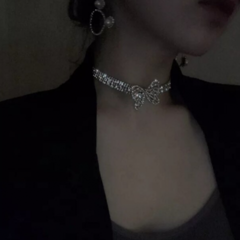 Choker Butterfly, CRM, Argintiu [2]