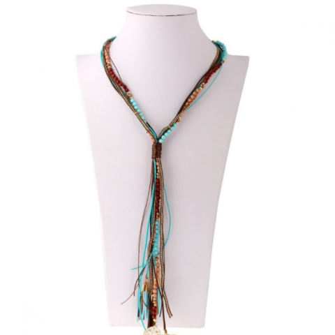 Colier BohoSummer, CRM, MultiLayer, MultiColor, 65 cm [5]