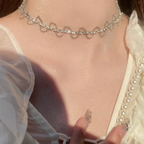 Colier Choker, CRM, Chic, 33 cm, Argintiu [4]
