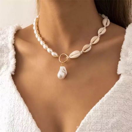 Colier cu perle si scoici, ADM, Seashell [2]