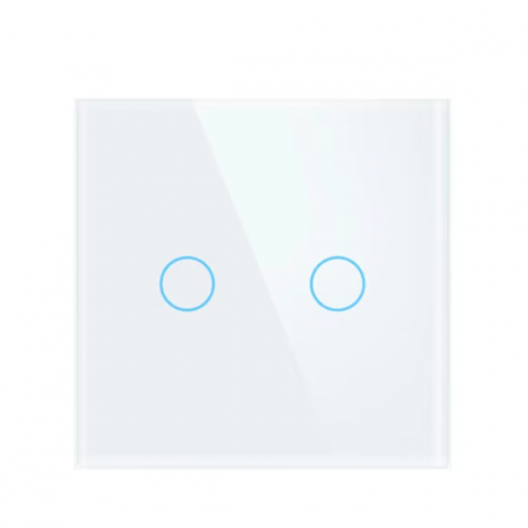 Comutator Smart Tuya și Smart Life, CRM, Wi-Fi, Compatibil cu Amazon Alexa și Google Home, Alb