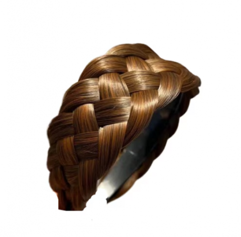Accesorii pentru cap si par - Coronita impletita, ADM, saten natural