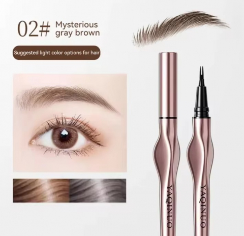 Creion sprâncene EVNC – Eyebrow Tattoo Liquid | Precizie și rezistență în nuanța 02 Gray Brown [4]