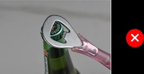 Desfacator de sticle Pop The Top, inox [7]