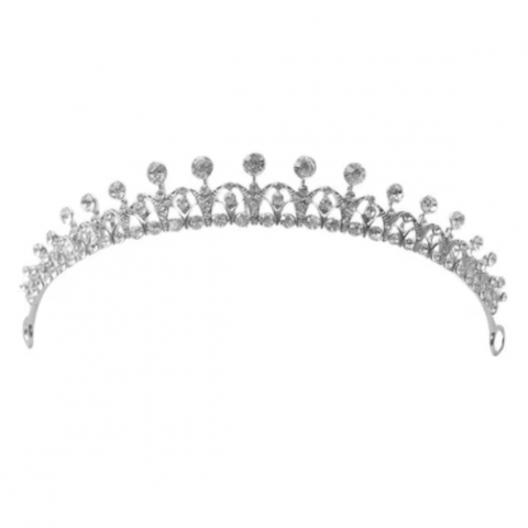 Accesorii pentru cap si par - Diademă Tip Prințesă, CRM, Coroniță pentru Mireasă, Ornament Păr, cu Cristale