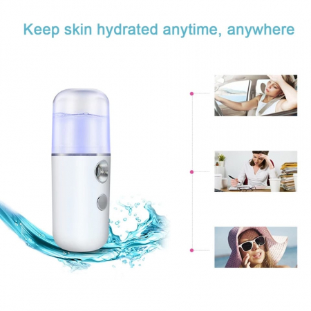 Dispozitiv facial pentru hidratare, ADM, ionic, curatare, port USB [2]