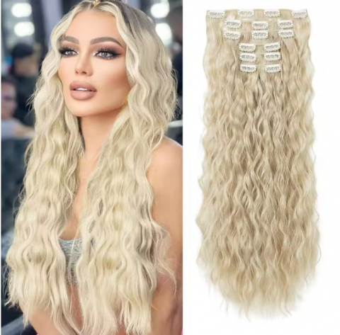 Extensii de păr tip semiperucă EVNC Hair Extensions - Prindere 4 clipsuri [3]