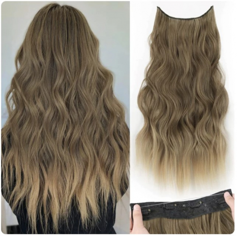 Extensii de păr tip semiperucă EVNC Hair Extensions - Prindere 4 clipsuri [1]