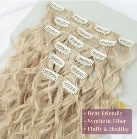 Extensii de păr tip semiperucă EVNC Hair Extensions - Prindere 4 clipsuri [2]