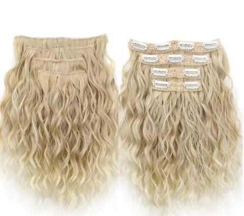 Extensii de păr tip semiperucă EVNC Hair Extensions - Prindere 4 clipsuri
