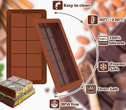 Formă de silicon EVNC – Chocolate Bar Mold | Creativitate în bucătărie [3]