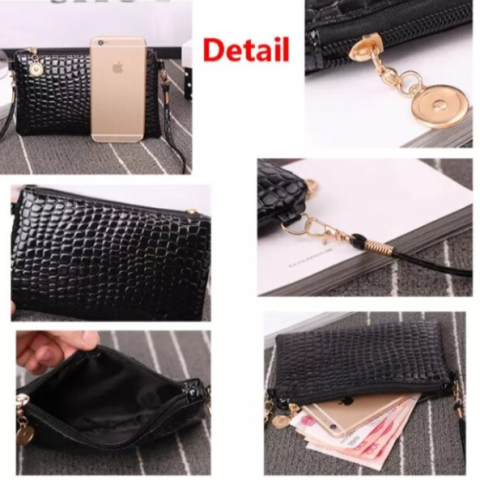 Geanta din Piele Ecologica pentru Fete, CRM, Neagra [6]