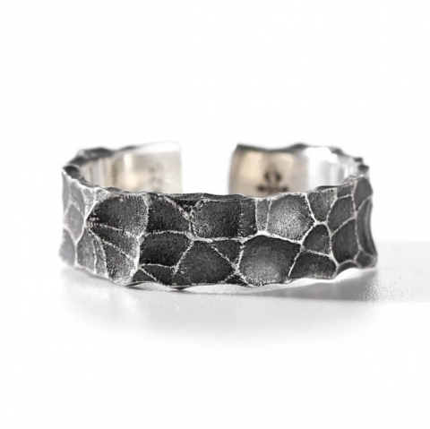 Inele smart - Inel reglabil din argint 925, GMO Designer, unisex, gri
