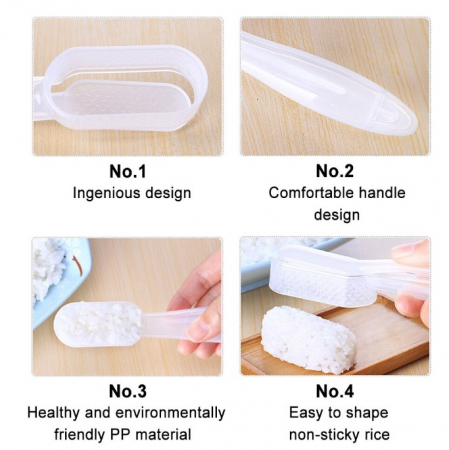 Instrument pentru sushi nigiri, EVNC, Onigiri Rice Ball Maker, silicon [2]