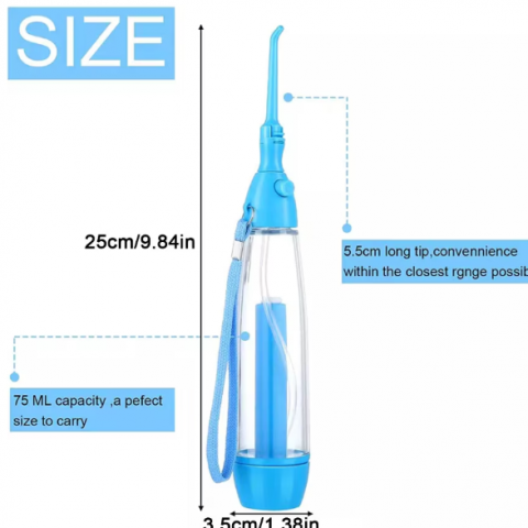 Irigator Oral /Dental Spa, CRM, WaterFloss, Manual, Portabil, Albastru, 70 ml [5]