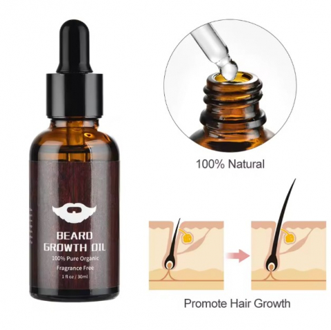 Kit crestere barba 4 in 1 – ulei, balsam, derma roller si pieptene din lemn [8]