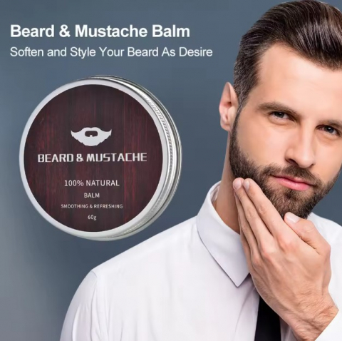 Kit crestere barba 4 in 1 – ulei, balsam, derma roller si pieptene din lemn [6]