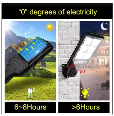 Lampă Solară cu Senzor EVNC – Sensor Street Lamp, 108 COB | Iluminare Eficientă [2]