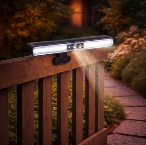 Lampă Solară de Siguranță cu Suport Tip Clește EVNC - Clip-On Solar Security Light [2]