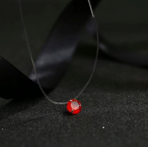 Lănțișor cu guta transparentă și pandantiv EVNC – Delysia Pendant | Eleganță Minimalistă