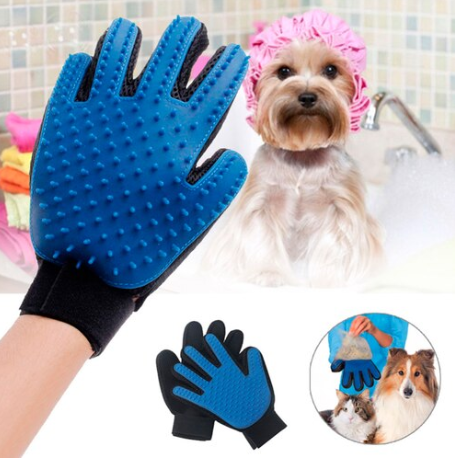 Manusa pentru ingrijirea si curatarea parului animalelor de companie, ADM, Blue glove [1]