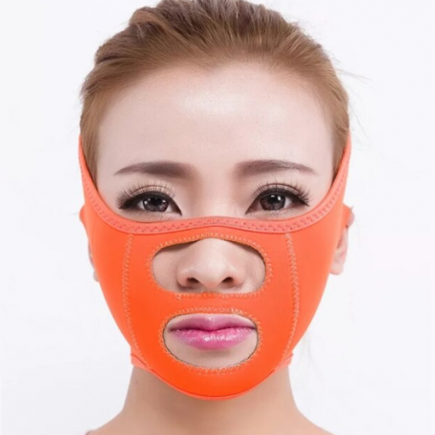 Masca pentru relaxare faciala, CRM, Face Lifting, reglabila, universala, oranj [3]