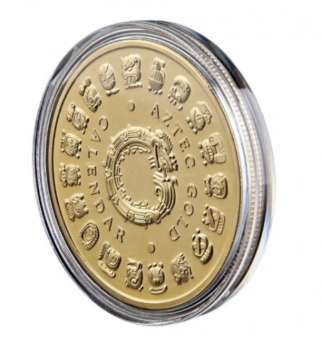 Monede pentru colectionari - Moneda crypto pentru colectionari, GMO, Maya Aztec, aurie