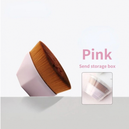Pensula pentru aplicarea fondului de ten, EVNC, Kabuki Hexagonal Blush, roz [4]