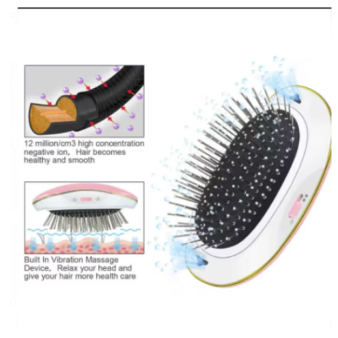 Perie pentru par cu functie de ionizare, Beyond Beautiful, CRM, antistatica, portabila, roz [2]