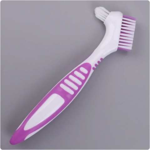 Periuță de dinți ergonomică EVNC Brush Effective Oral cu cap dublu - Mov [1]