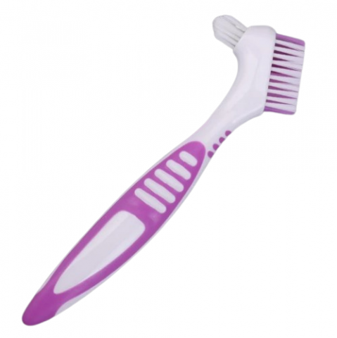 Periute dinti - Periuță de dinți ergonomică EVNC Brush Effective Oral cu cap dublu - Mov