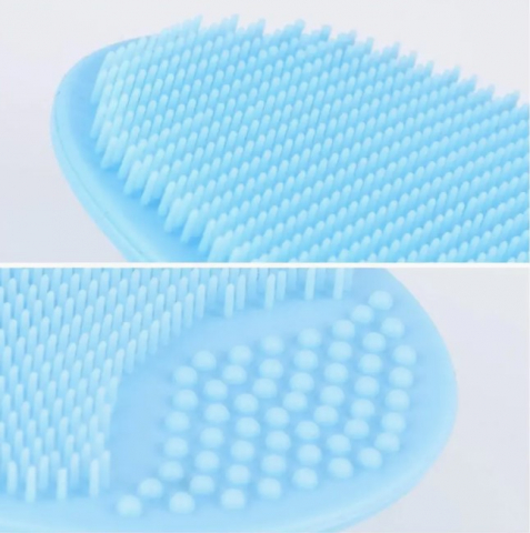 Pernuță din Silicon pentru Exfoliere și Curățare Piele – Face Scrubber, Verde [2]