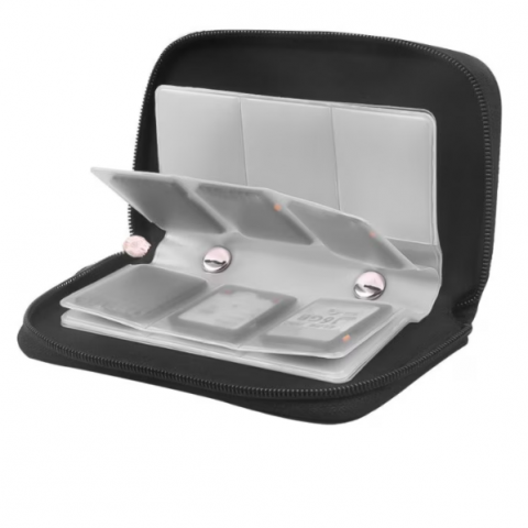 Portofel Organizator pentru Carduri SD/MMC/MS/PRO Duo, CRM, 22 Compartimente, Negru [4]