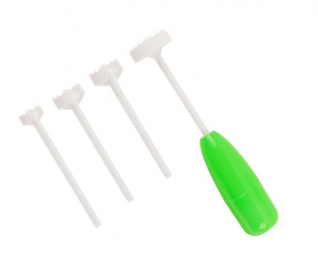 Articole pentru Bucatarie & Servire - Dispozitiv spiralat pentru legume si fructe, EVNC, Vege Drill, 4 accesorii