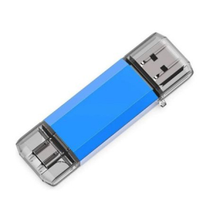 Stick de memorie cu USB 3.0 si USB Type C, GMO, albastru, 32GB [0]
