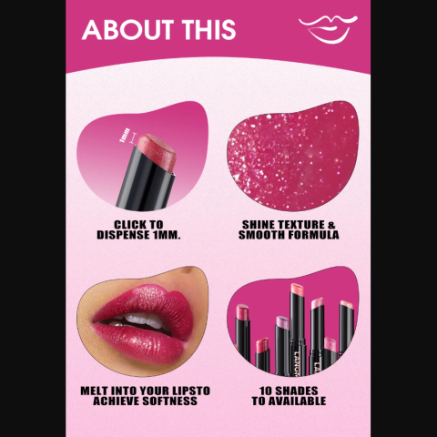 Ruj pentru buze cu finish luminos nr10, CRM, formula fina, usor de aplicat, stick potrivit pentru machiaj zilnic [3]