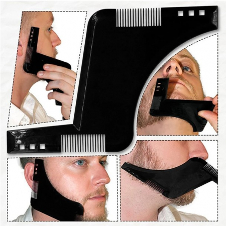 Sablon pentru tuns si barbierit, EVNC, Beard Comb, conturare si pieptanare [1]