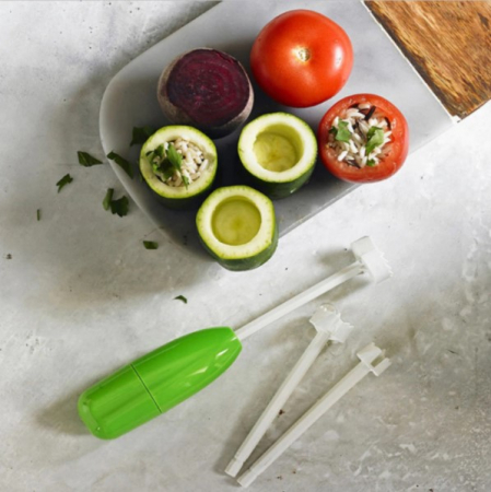Dispozitiv spiralat pentru legume si fructe, EVNC, Vege Drill, 4 accesorii [1]