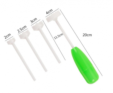 Dispozitiv spiralat pentru legume si fructe, EVNC, Vege Drill, 4 accesorii [2]
