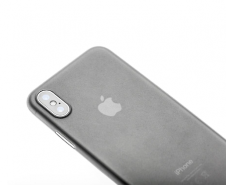 Husa mata pentru iPhone X, shockproof, anti amprenta, anti praf, gri translucida [3]