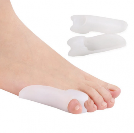 Separatoare de degete pentru corectie si ajustare din silicon hipoalergenic, GMO, Double Wrinkle, alb [1]