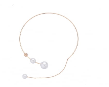 Colier tip Choker cu pandativ perla, EVNC, Pearl Collar [0]