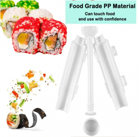 Instrument pentru preparare sushi, EVNC, Sushi Roller Kit, alb [3]