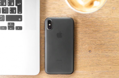 Husa mata pentru iPhone X, shockproof, anti amprenta, anti praf, gri translucida [4]