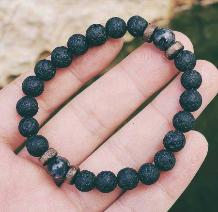 Bratara pentru barbati handmade cu talisman pentru dragoste, GMO, Mcllroy, neagra [2]