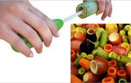 Dispozitiv spiralat pentru legume si fructe, EVNC, Vege Drill, 4 accesorii [4]