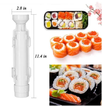 Instrument pentru preparare sushi, EVNC, Sushi Roller Kit, alb [6]