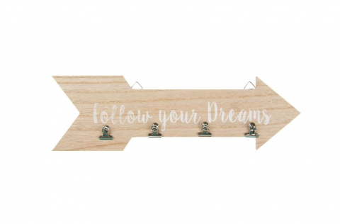 Decoratiuni - Semn decorativ Follow Your Dreams , DecorCasa , 41 x 13 cm