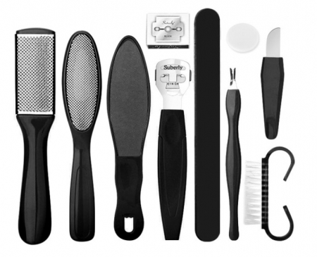 Set 10 instrumente pentru mani-pedi, EVNC, Peeling and Exfoliating