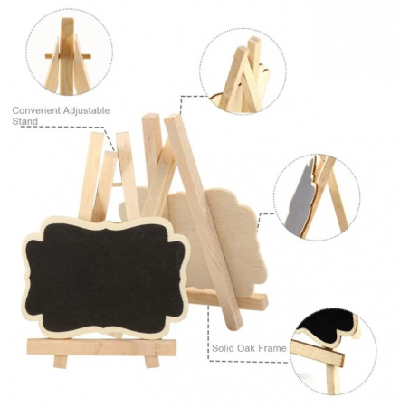Set 10 numere pentru masa de nunta, EVNC, Mini Chalkboards, tip tabla, creta nu este inclusa [2]